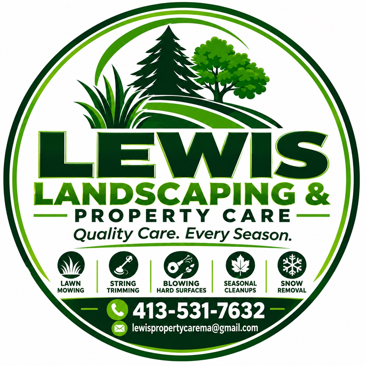 Lewis Landscaping & Property Care logo